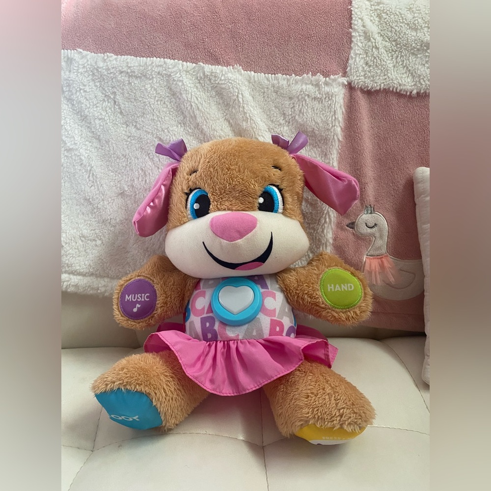 Fisher-Price Baby/Toddler Girl Pink Plush Interactive Learning Music Toy